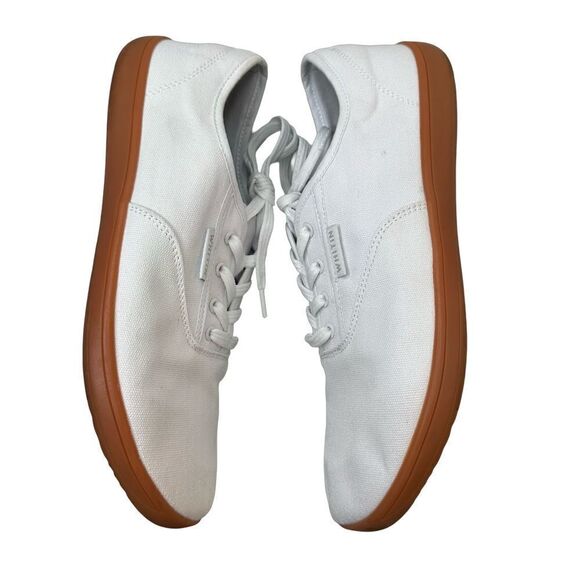 WHITIN White Wide Canvas Barefoot Sneakers | Zero Drop Sole | Minimalist Sz 10 W - Picture 12 of 16